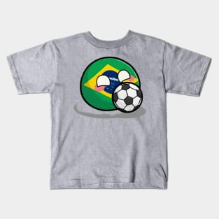 Brazil Football Polandball Kids T-Shirt